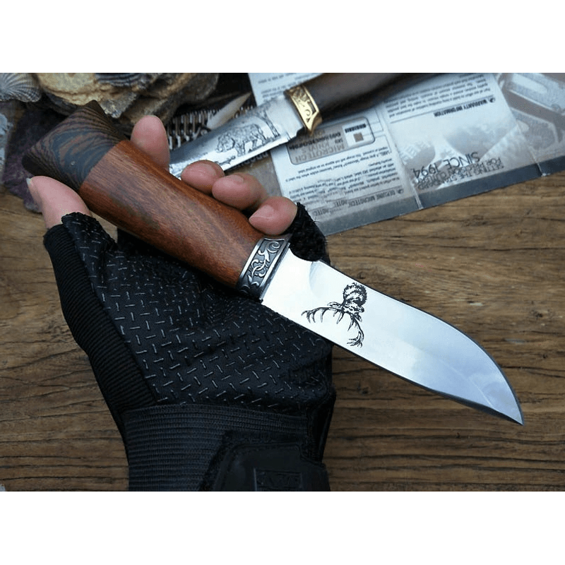 Sport si Outdoor - Camping - Cutite, bricege si accesorii - Cutite si bricege - Cutit de Vanatoare si Camping B-SQUL EXPEDITION® – 23 cm, Continut Ridicat de Carbon, Maner Ergonomic si Design Elegant - Infinity.ro