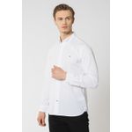 Fashion, accesorii si bijuterii - Barbati - Imbracaminte - Camasi barbati - Camasa Tommy Hilfiger Core Flex Poplin MW0MW25035 2XL INTL Alb optic - Infinity.ro