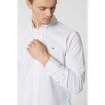Fashion, accesorii si bijuterii - Barbati - Imbracaminte - Camasi barbati - Camasa Tommy Hilfiger Core Flex Poplin MW0MW25035 2XL INTL Alb optic - Infinity.ro