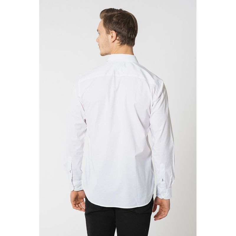 Fashion, accesorii si bijuterii - Barbati - Imbracaminte - Camasi barbati - Camasa Tommy Hilfiger Core Flex Poplin MW0MW25035 2XL INTL Alb optic - Infinity.ro