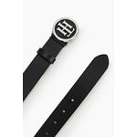 Fashion, accesorii si bijuterii - Femei - Accesorii femei - Curele femei - Curea de dama Tommy Hilfiger Round Buckle Belt 3.0 AW0AW05366 Negru 80 - Infinity.ro