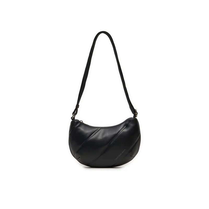 Fashion, accesorii si bijuterii - Femei - Accesorii femei - Genti si rucsacuri femei - Geanta dama Calvin Klein Jeans Quilted Crescent Cb Bag24 K60K612370 Negru 24 x 17 x 6.5 cm - Infinity.ro