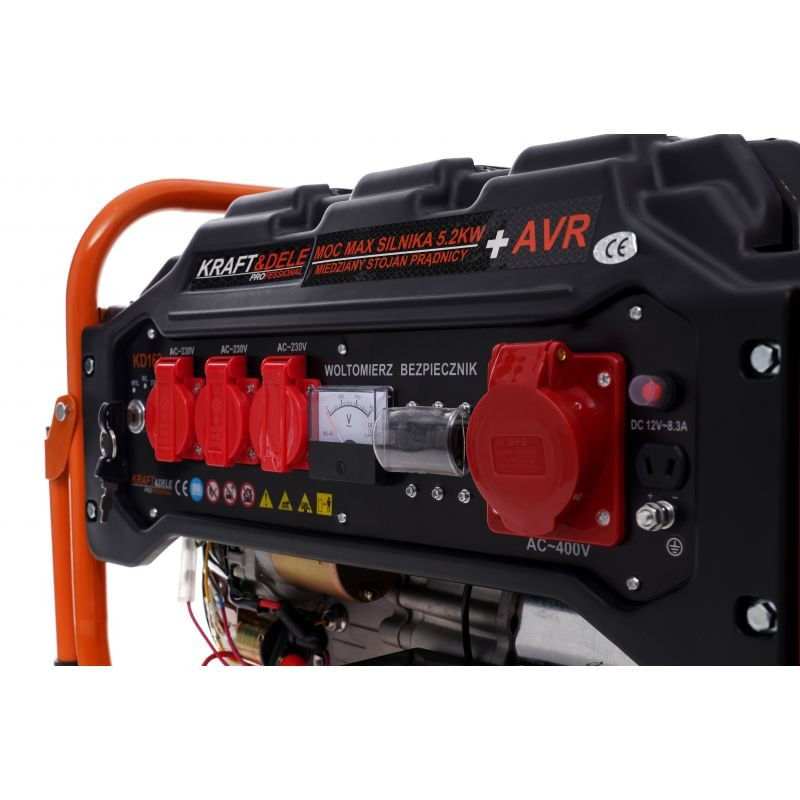Casa si Gradina - Electrice - Generatoare electrice - Generator de curent, Kraft&Dele, KD163, 3500W, 12/230V/380V, 15L - Infinity.ro