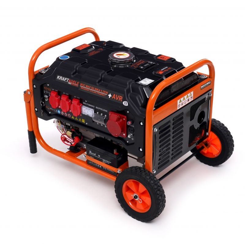 Casa si Gradina - Electrice - Generatoare electrice - Generator de curent, Kraft&Dele, KD163, 3500W, 12/230V/380V, 15L - Infinity.ro