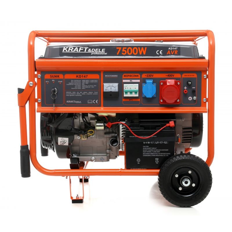 Casa si Gradina - Electrice - Generatoare electrice - Generator curent, Kraft&Dele, KD147, 7500W, 230/400V, benzina - Infinity.ro