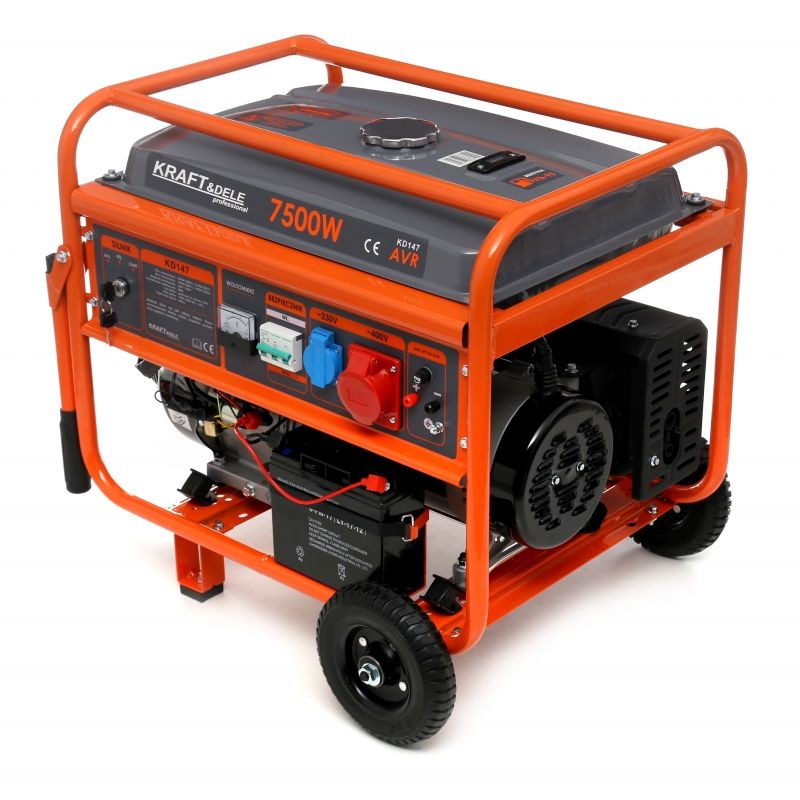 Casa si Gradina - Electrice - Generatoare electrice - Generator curent, Kraft&Dele, KD147, 7500W, 230/400V, benzina - Infinity.ro