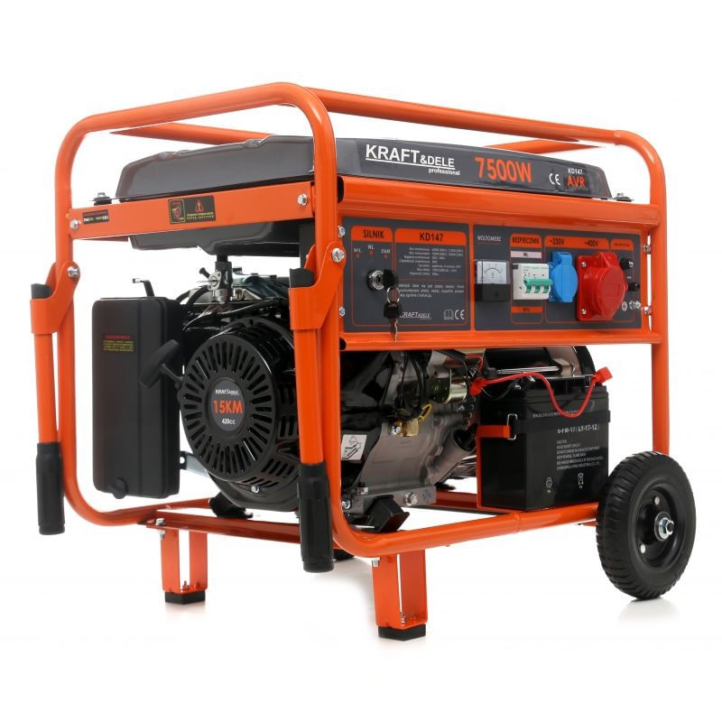 Casa si Gradina - Electrice - Generatoare electrice - Generator curent, Kraft&Dele, KD147, 7500W, 230/400V, benzina - Infinity.ro