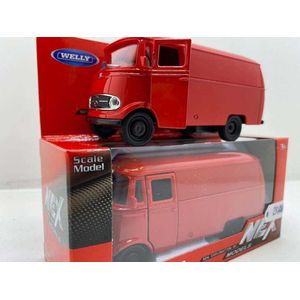 Macheta metal Mercedes Benz L319 panel van, rosu