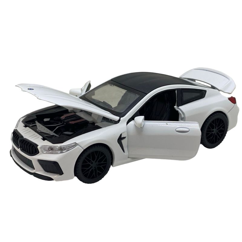 Jucarii, Copii si Bebe - Jucarii si jocuri - Vehicule si jucarii cu telecomanda - Masinute - Macheta replica metal BMW M8 alb deschide usi, capota, portbagaj - Infinity.ro