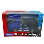 Jucarii, Copii si Bebe - Jucarii si jocuri - Vehicule si jucarii cu telecomanda - Masinute - Macheta cap tractor MAN TGX xxl 4X2 albastru welly 1/32 - Infinity.ro