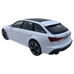 Jucarii, Copii si Bebe - Jucarii si jocuri - Vehicule si jucarii cu telecomanda - Masinute - Macheta Audi RS6 alba deschide 4 usi, portbagaj si capota, lumini si sunete - Infinity.ro