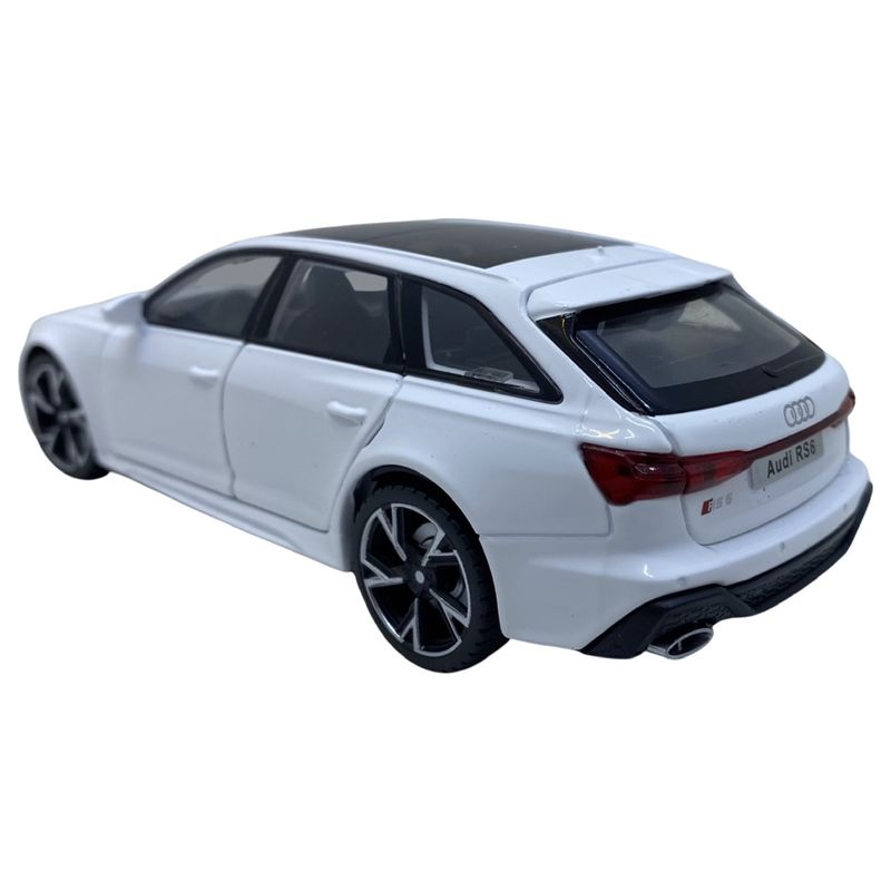 Jucarii, Copii si Bebe - Jucarii si jocuri - Vehicule si jucarii cu telecomanda - Masinute - Macheta Audi RS6 alba deschide 4 usi, portbagaj si capota, lumini si sunete - Infinity.ro