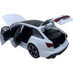 Jucarii, Copii si Bebe - Jucarii si jocuri - Vehicule si jucarii cu telecomanda - Masinute - Macheta Audi RS6 alba deschide 4 usi, portbagaj si capota, lumini si sunete - Infinity.ro