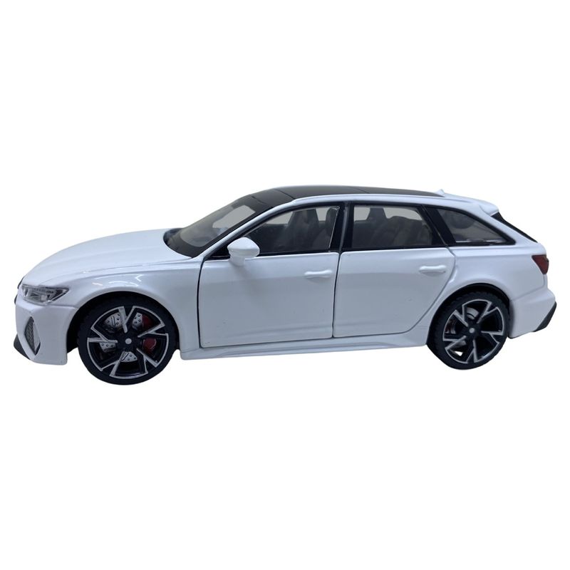 Jucarii, Copii si Bebe - Jucarii si jocuri - Vehicule si jucarii cu telecomanda - Masinute - Macheta Audi RS6 alba deschide 4 usi, portbagaj si capota, lumini si sunete - Infinity.ro