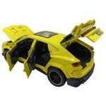 Jucarii, Copii si Bebe - Jucarii si jocuri - Vehicule si jucarii cu telecomanda - Masinute - Macheta replica Lamborghini Urus galben deschide 4 usi, prtbagaj si capota, lumini si sunete  bf2023 - Infinity.ro