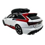 Jucarii, Copii si Bebe - Jucarii si jocuri - Vehicule si jucarii cu telecomanda - Masinute - Macheta Audi RS6 1:32 alba replica metal lumini si sunete usi deschise portbagaj functional - Infinity.ro