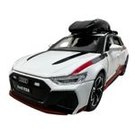Jucarii, Copii si Bebe - Jucarii si jocuri - Vehicule si jucarii cu telecomanda - Masinute - Macheta Audi RS6 1:32 alba replica metal lumini si sunete usi deschise portbagaj functional - Infinity.ro