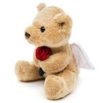 Jucarii, Copii si Bebe - Jucarii si jocuri - Jucarii de plus - Ursulet de plus inger pazitor 18cm pretabil aranjament botez - Infinity.ro