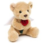 Jucarii, Copii si Bebe - Jucarii si jocuri - Jucarii de plus - Ursulet de plus inger pazitor 18cm pretabil aranjament botez - Infinity.ro