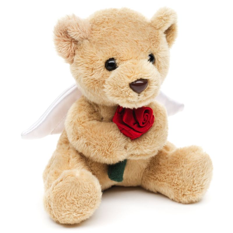 Jucarii, Copii si Bebe - Jucarii si jocuri - Jucarii de plus - Ursulet de plus inger pazitor 18cm pretabil aranjament botez - Infinity.ro