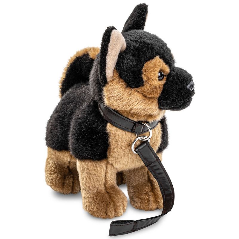 Jucarii, Copii si Bebe - Jucarii si jocuri - Jucarii de plus - Caine de plus ciobanesc german cu lesa nat geo 23cm- caine lup - Infinity.ro