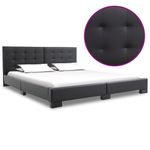 Casa si Gradina - Mobilier - Paturi si accesorii - Paturi - Cadru de pat fara saltea, piele ecologica neagra, 200x160 cm - Infinity.ro