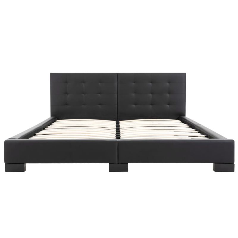 Casa si Gradina - Mobilier - Paturi si accesorii - Paturi - Cadru de pat fara saltea, piele ecologica neagra, 200x160 cm - Infinity.ro