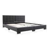 Casa si Gradina - Mobilier - Paturi si accesorii - Paturi - Cadru de pat fara saltea, piele ecologica neagra, 200x160 cm - Infinity.ro