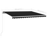 Casa si Gradina - Gradina si terasa - Umbrele si pavilioane - Umbrele - Copertina retractabila manual, antracit, 400x300 cm - Infinity.ro