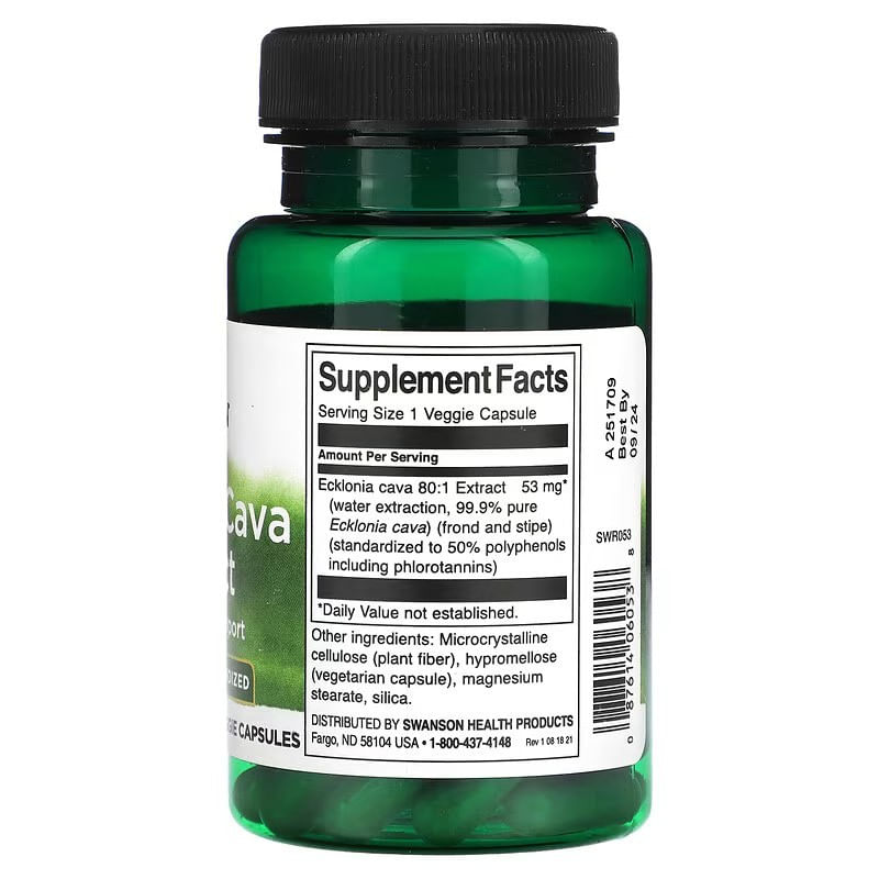 Ingrijire personala si Cosmetice - Sanatate si wellness - Suplimente alimentare - Alte suplimente alimentare - Ecklonia Cava Extract 53 mg 30 Capsule, Swanson - Infinity.ro