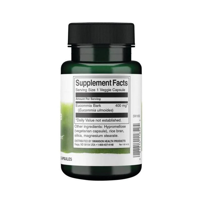 Ingrijire personala si Cosmetice - Sanatate si wellness - Suplimente alimentare - Alte suplimente alimentare - Full Spectrum Eucommia Bark 400 mg 60 Capsule, Swanson - Infinity.ro