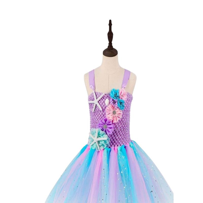 Jucarii, Copii si Bebe - Jucarii si jocuri - Jucarii de rol - Masti si costume copii - Rochie Printesa Sirena Ariel THK, curcubeu - 2 ani - Infinity.ro