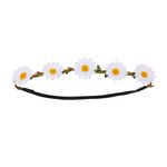 Casa si Gradina - Decoratiuni - Decoratiuni petrecere - Masti si costume carnaval - Coronita THK® Sirena, Zana, Regina cu aspect floral de musetel, alba cu portocaliu - Infinity.ro