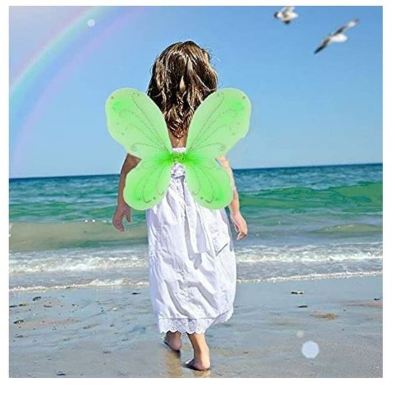 Casa si Gradina - Decoratiuni - Decoratiuni petrecere - Masti si costume carnaval - Accesorii copii Aripi Fluture Negru THK®, bagheta magica, coronita, Serbare, Jocuri de Rol, Carnaval, Ziua Copilului - Infinity.ro
