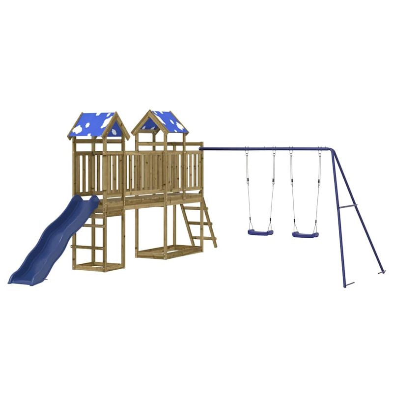 Jucarii, Copii si Bebe - Jucarii si jocuri - Jucarii de exterior - Spatii de joaca si accesorii - Set de joaca pentru exterior, lemn de pin impregnat - Infinity.ro