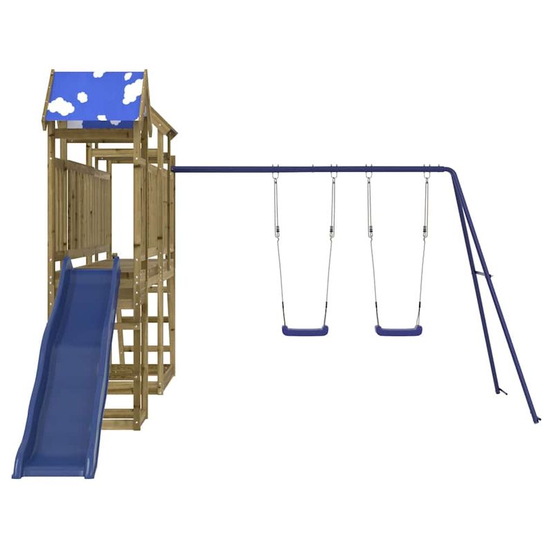 Jucarii, Copii si Bebe - Jucarii si jocuri - Jucarii de exterior - Spatii de joaca si accesorii - Set de joaca pentru exterior, lemn de pin impregnat - Infinity.ro