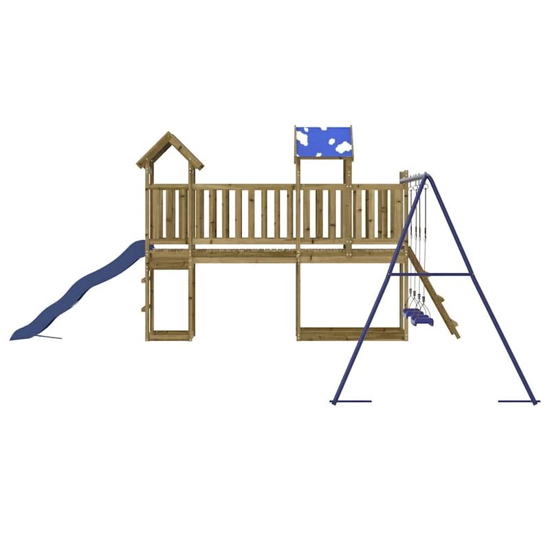 Jucarii, Copii si Bebe - Jucarii si jocuri - Jucarii de exterior - Spatii de joaca si accesorii - Set de joaca pentru exterior, lemn de pin impregnat - Infinity.ro