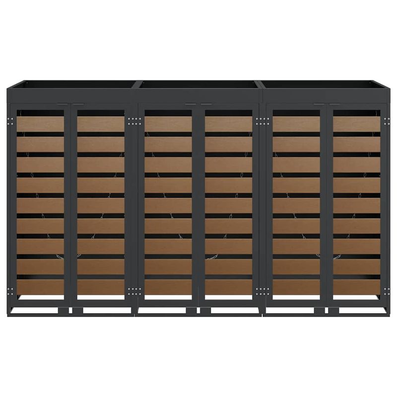 Casa si Gradina - Mobilier - Organizare si depozitare - Cosuri de gunoi - Depozitare pentru 3 pubele Wheelie Antracit - Infinity.ro