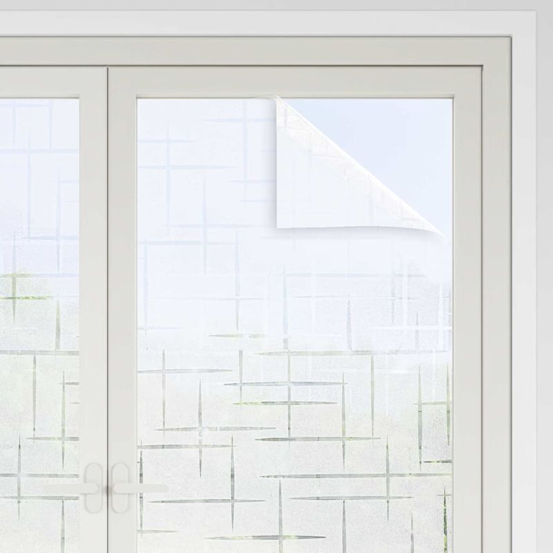 Casa si Gradina - Constructii - Ferestre si accesorii - Accesorii ferestre - Folie pentru Fereastra Statica Model stea 45 x 500 cm PVC - Infinity.ro