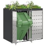Casa si Gradina - Mobilier - Organizare si depozitare - Cosuri de gunoi - Depozitare pentru 3 pubele Wheelie Antracit - Infinity.ro