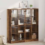 Casa si Gradina - Mobilier - Comode si corpuri - Comode - Bufet 2 pcs Lemn Vechi 136 x 37 x 142 cm Lemn compozit - Infinity.ro