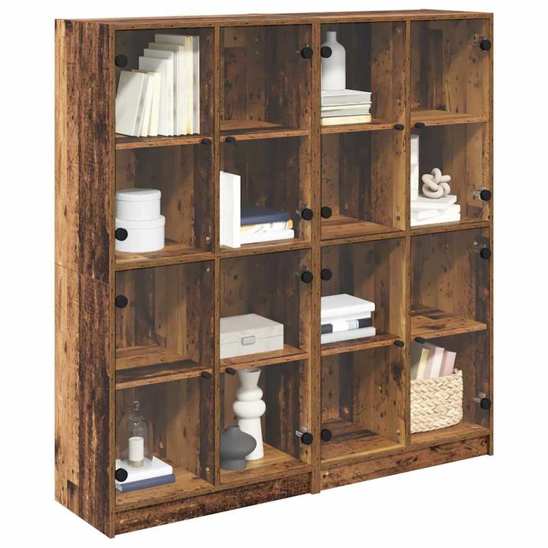 Casa si Gradina - Mobilier - Comode si corpuri - Comode - Bufet 2 pcs Lemn Vechi 136 x 37 x 142 cm Lemn compozit - Infinity.ro