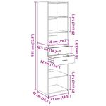 Casa si Gradina - Mobilier - Comode si corpuri - Comode - Bufet cu sertar Lemn Vechi 50 x 42,5 x 185 cm Lemn compozit - Infinity.ro