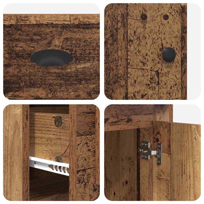 Casa si Gradina - Mobilier - Mese si birouri - Birouri - Birou cu dulap Lemn Vechi 154,5 x 50 x 75 cm Lemn compozit - Infinity.ro