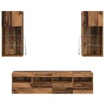 Casa si Gradina - Mobilier - Comode si corpuri - Comode - Unitati TV de perete cu LED 5 pcs Lemn Vechi 40,5 x 30 x 90 cm - Infinity.ro
