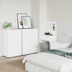 Casa si Gradina - Mobilier - Dulapuri si sifoniere - Dulapuri - Dulapuri de depozitare 2 pcs Alb lucios 60 x 48 x 105 cm - Infinity.ro