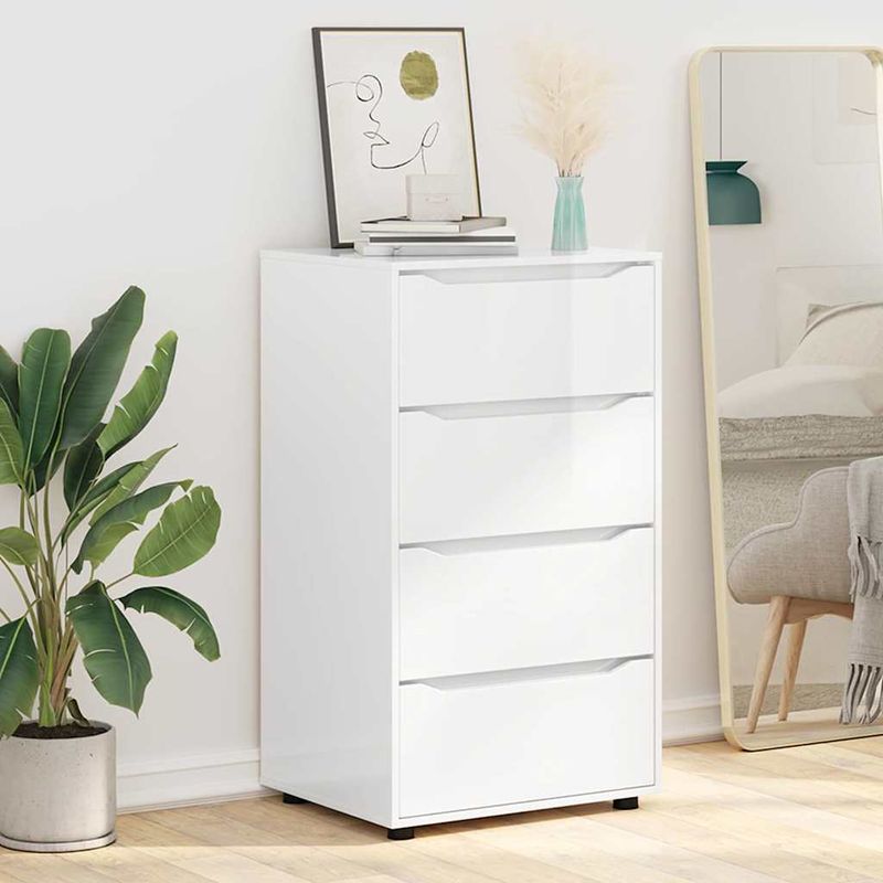 Casa si Gradina - Mobilier - Dulapuri si sifoniere - Dulapuri - Dulapuri de depozitare 2 pcs Alb lucios 60 x 48 x 105 cm - Infinity.ro