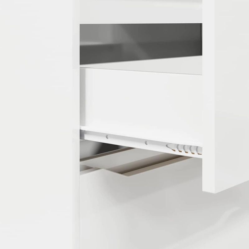 Casa si Gradina - Mobilier - Dulapuri si sifoniere - Dulapuri - Dulapuri de depozitare 2 pcs Alb lucios 60 x 48 x 105 cm - Infinity.ro