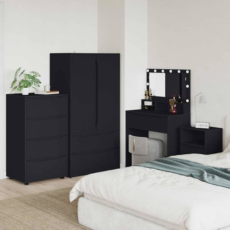 Casa si Gradina - Mobilier - Dulapuri si sifoniere - Dulapuri - Dulapuri de depozitare 2 pcs Negru 60 x 48 x 105 cm - Infinity.ro