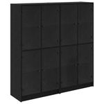 Casa si Gradina - Mobilier - Comode si corpuri - Comode - Bufet 2 pcs Stejar Negru 136 x 37 x 142 cm Lemn compozit - Infinity.ro